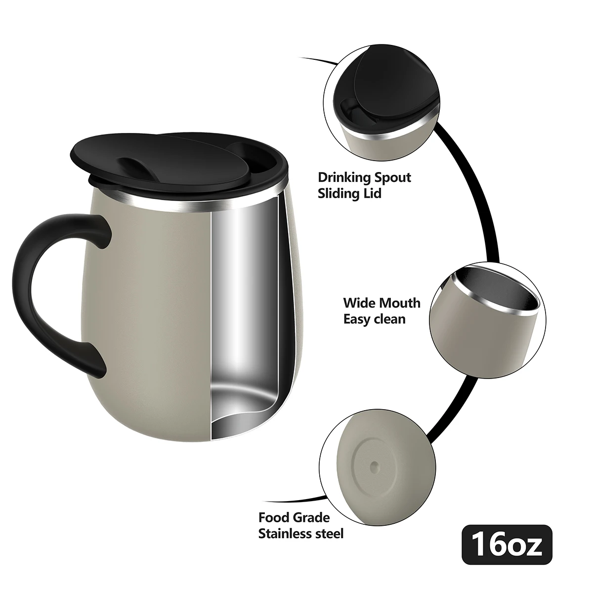 PRO grade stainless steel thermos coffee mug sublimation tumbler 11oz 16oz