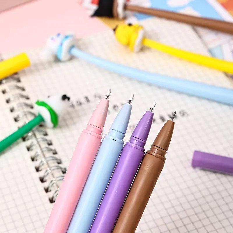 New trending sanrio soft rubber gel pen black kawaii characters cute gift black signature pens with smooth writing
