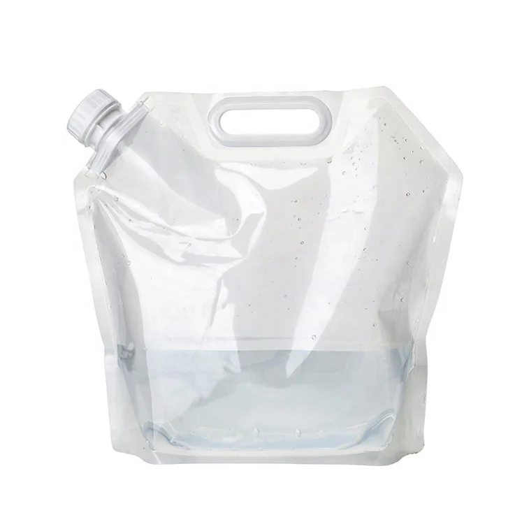 Beverage White Spout Pouch One Gallon BPA-Free Emergency Plastic Stand Up Water Bag Container