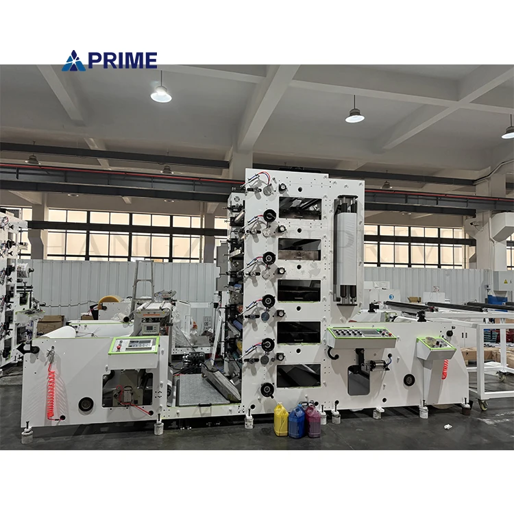 4 Colors Automatic Flexo Graphic Label Printer UV Dryer Stack Structure for Printed Labels