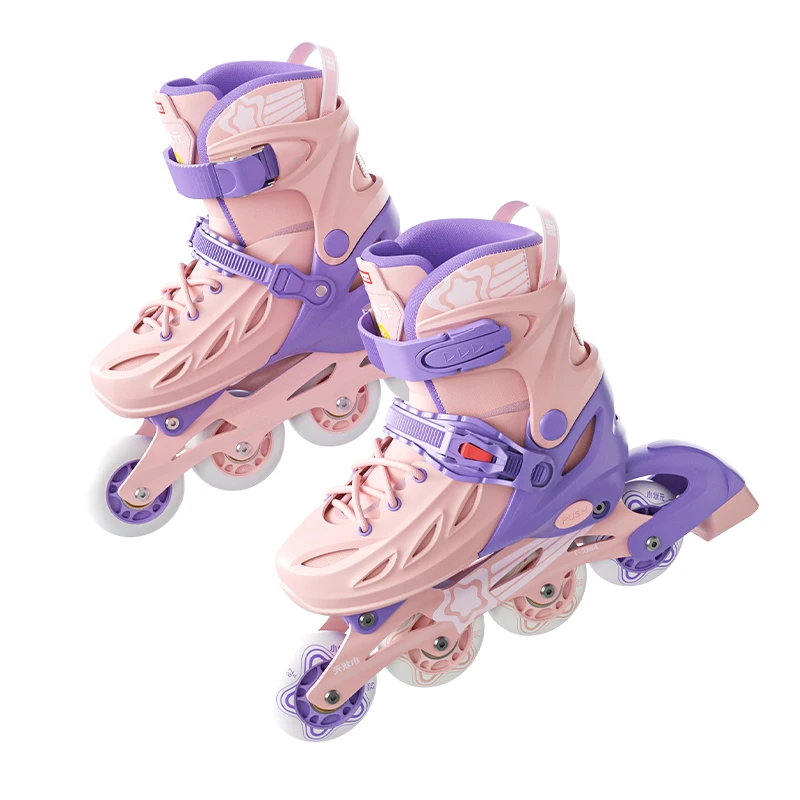 New Design PU Wheels CNC Aluminum Frame Inline Roller Skates Shoes High Hardness PP Shell  Adjustable Inline Skates Shoes