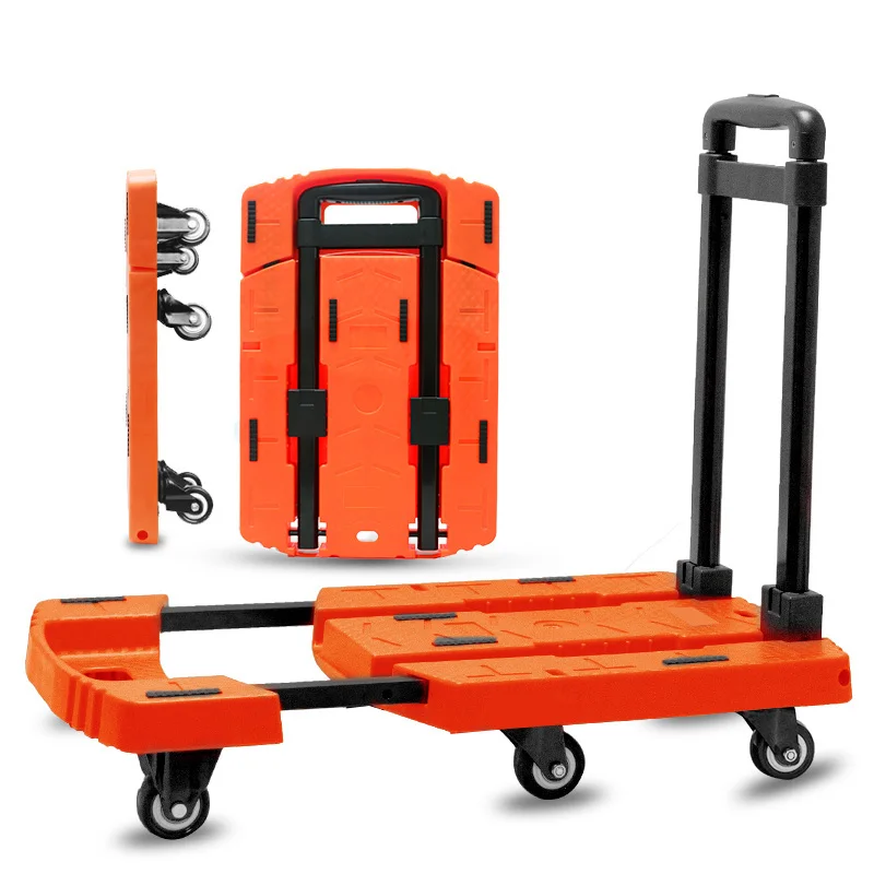 BAOYU PP Plastic Foldable Tool Hand Truck Trolley Cart Folding Hand Carts