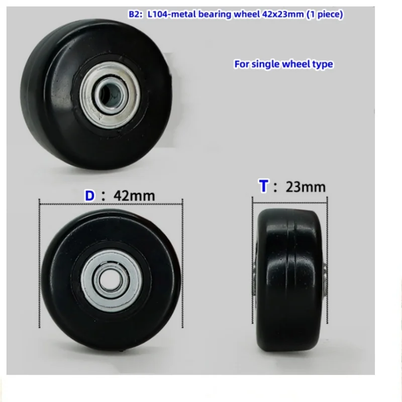 Hot selling Luggage trolley suitcase travel suitcase universal wheel replacement wheel rubber caster rim repair accessories