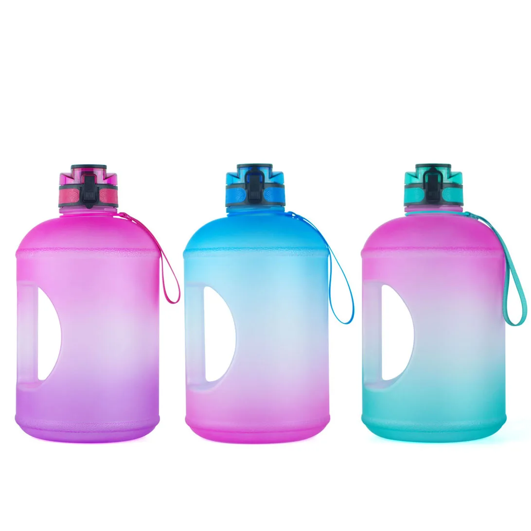 OEM/ODM Amazon hot selling Big BPA free plastic one gallon sports water bottle with time marker