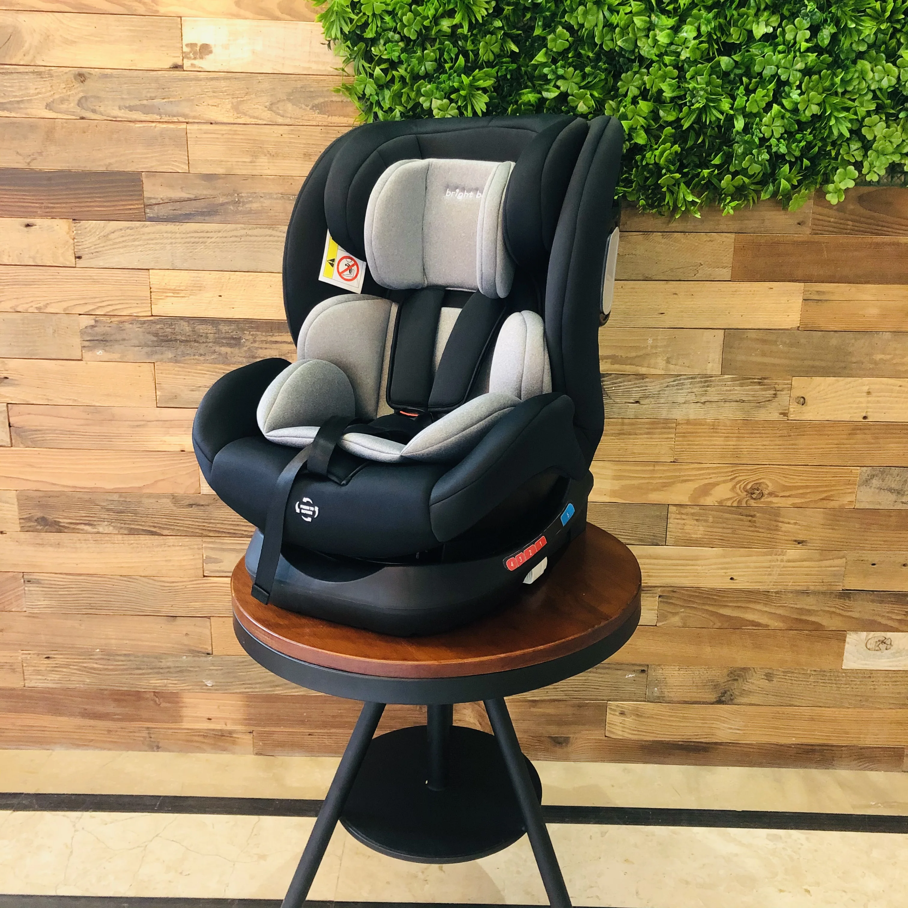 Brightbebe Высокое качество Портативный 0-36kgs 360 градусов Поворот группы 0 + 1 2 3 знака после isofix дети детское