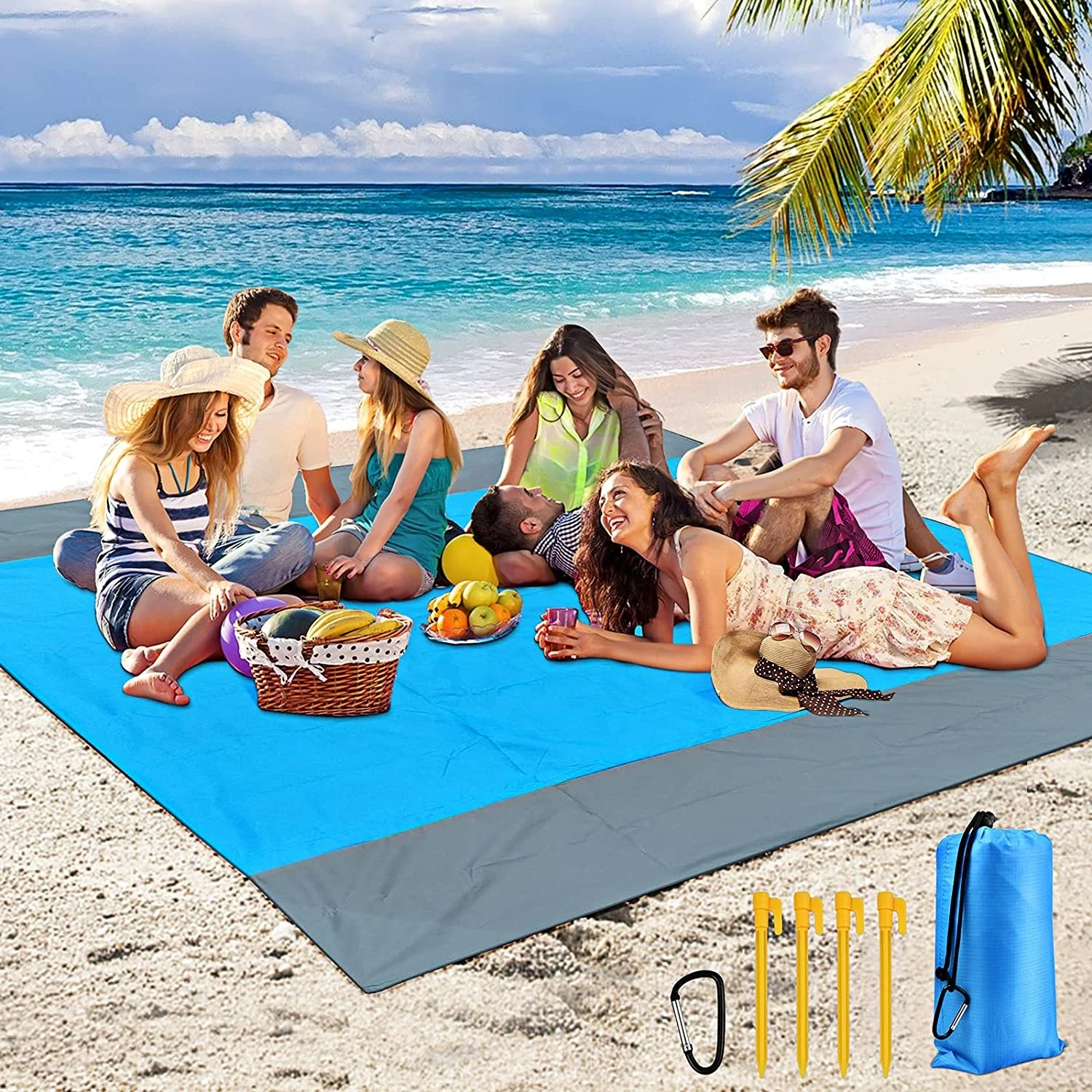 Extra large sand proof waterproof oversize outdoor beach blanket