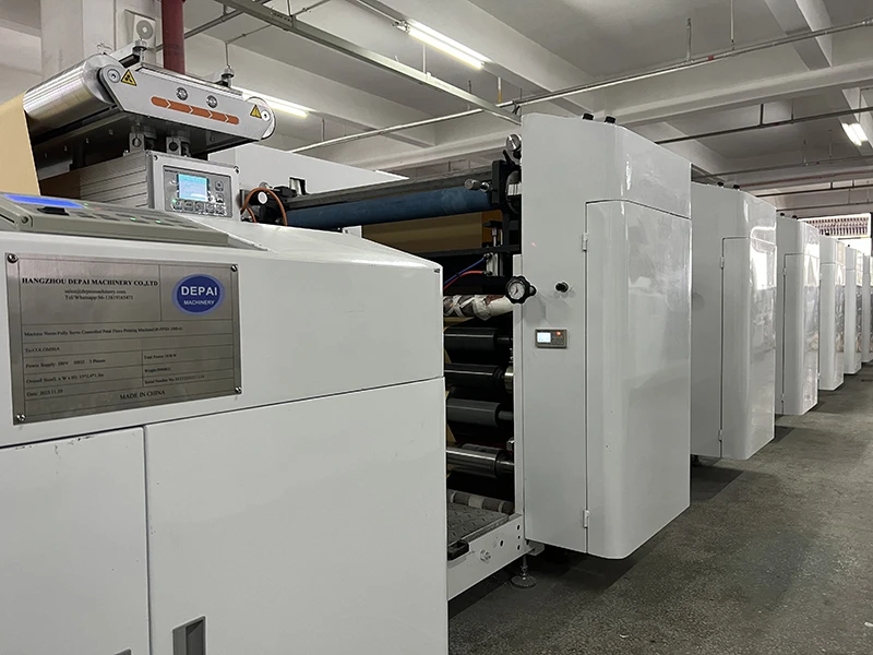 Full servo motors adhesive labels plastic film flexographic printer UV IR 1000mm 6 colors flexo printing machine