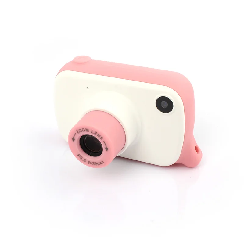 
Blue digital dual-lens 1080p smart kids video camera 