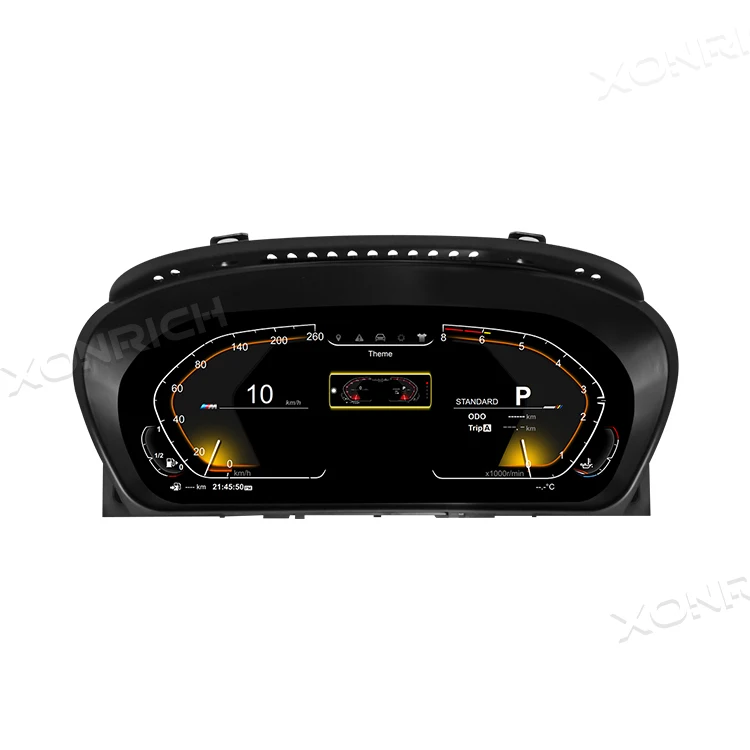 Xonrich 12.3inch Car Speedometer Dashboard Screen For BMW 5 Series E60 E61 CCC CIC 2003-2009 Digital Instrument Cluster