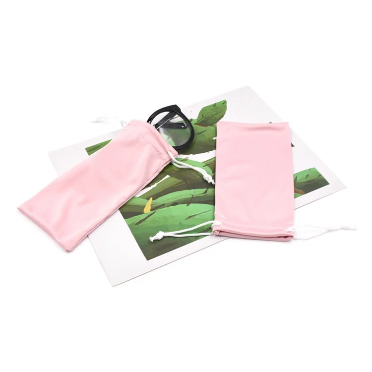 High Quality Low Moq Custom Print Logo microfiber packaging cover bag soft cloth fabric microfiber packaging sunglasses pouches