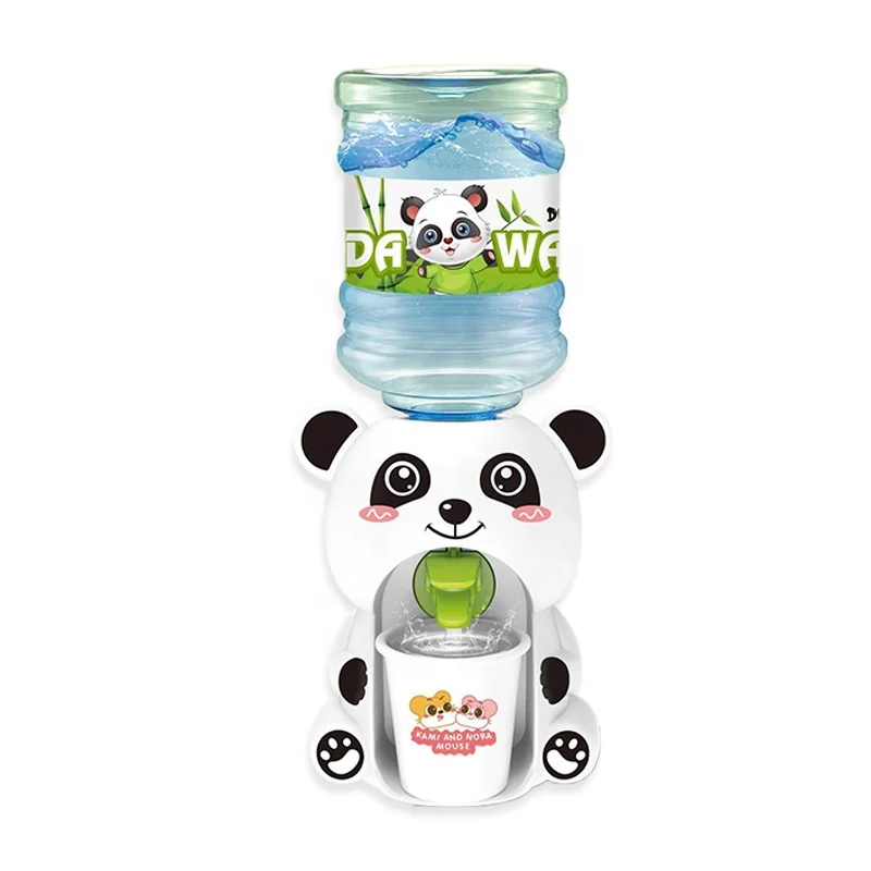 Children play house mini water dispenser toy panda drinking juice kitchen set for Kids