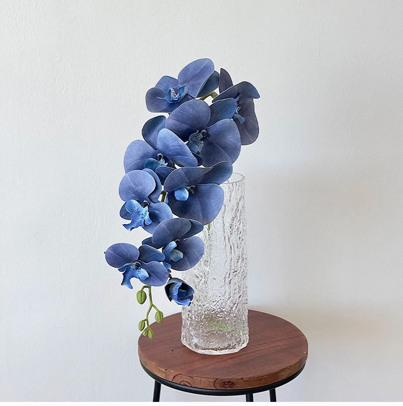 Оптовая продажа 9 орхидей фаленопсис искусственные цветы настоящие сенсорные декоративные для свадебного украшения