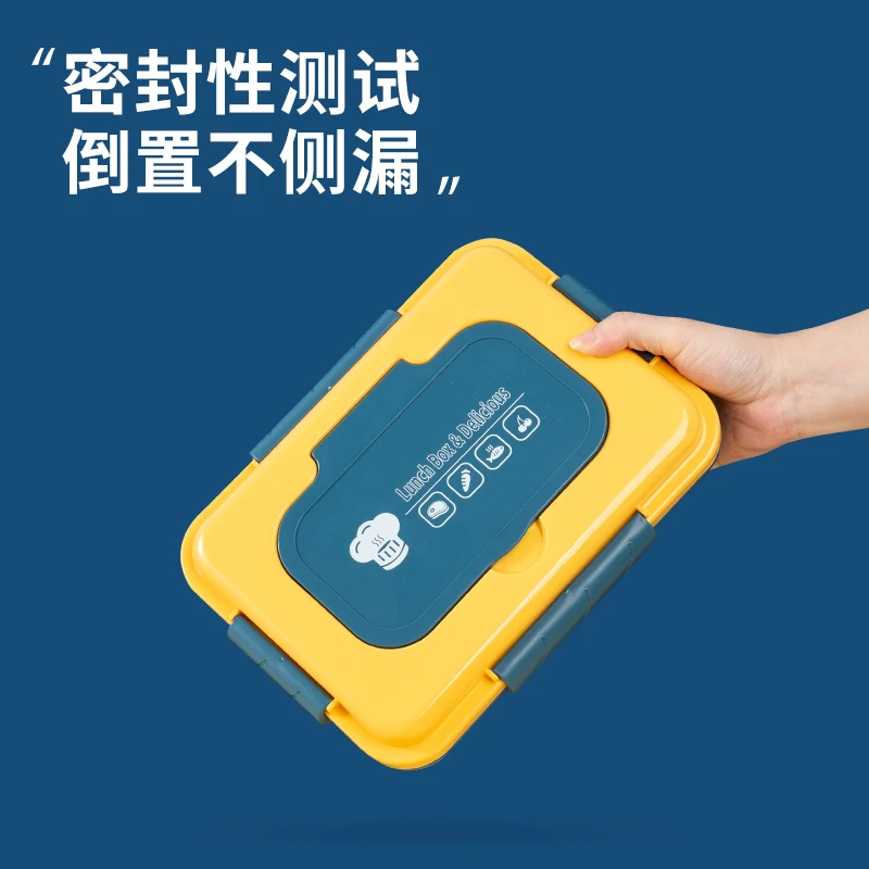 4 and 5 compartments plastic bento box microwave safe reusable pp plastic tiffin box kids grid bento box lunch with printing