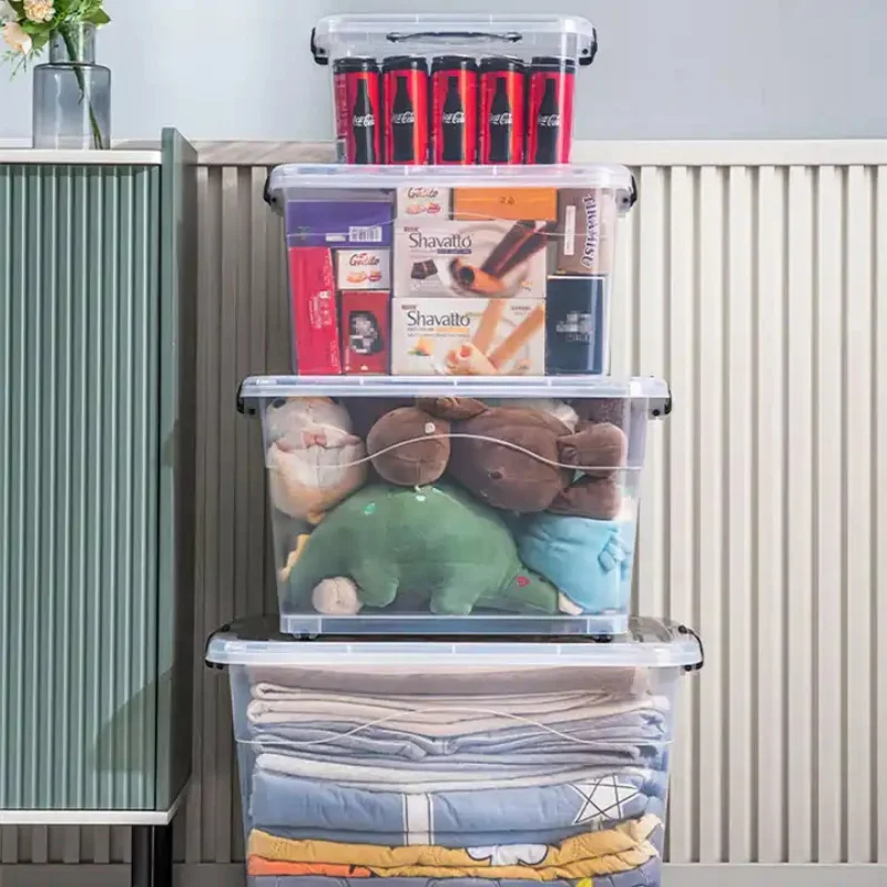 Plastic Storage Organiser Transparent Extra Large Clothes Storage Boxes Wholesale Quilt Toys Clothes Storage Boxes