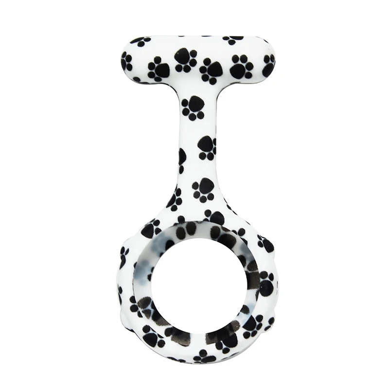 Printed Butterfly Rubber Doctor Fob Pocket Nurse Watch Medical Gift Hospital Silicone Case for Silicone