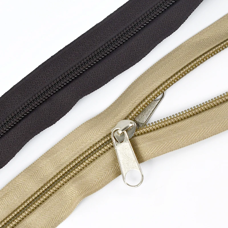 Meetee ZA019 5# DIY Handbag Garment Tailor Sewing Accessories Dress Zipper Sports Coat Nylon Zipper Double-Sided Pulling Head