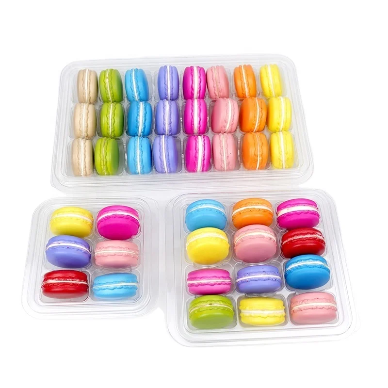 6 12 24 лоток для пузырей Макарон прозрачная пластиковая коробка упаковки