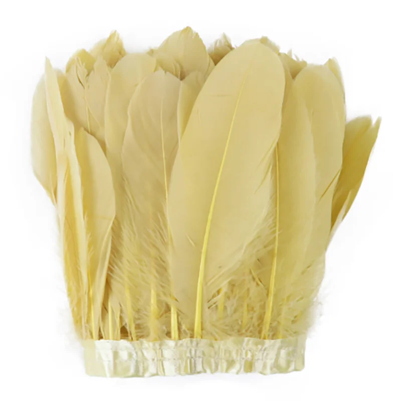 Dyed White orange feathers trimming carnival costume costume goose feather trim fringe For DIY Crafts Costume