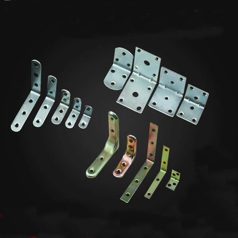 OEM customized stamping processing of wooden connector angle brace galvanized steel L-shaped angle iron angle brace