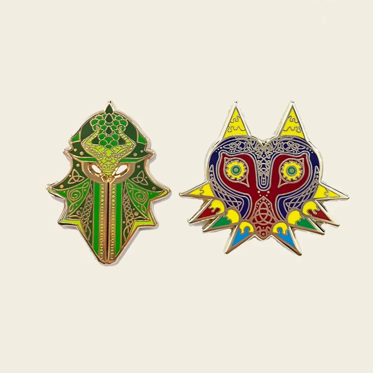 Factory Price Wholesale Metal Lapel Pin Design Hard Enamel UV Printing Medusa Pin Badge