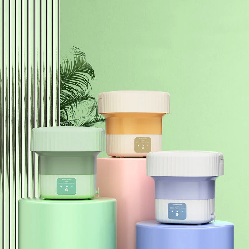 [Sample]Home Travel Single Tub Laundry Washer Underwear Socks Electric Ultrasonic Folding Portable Mini Washing Machine