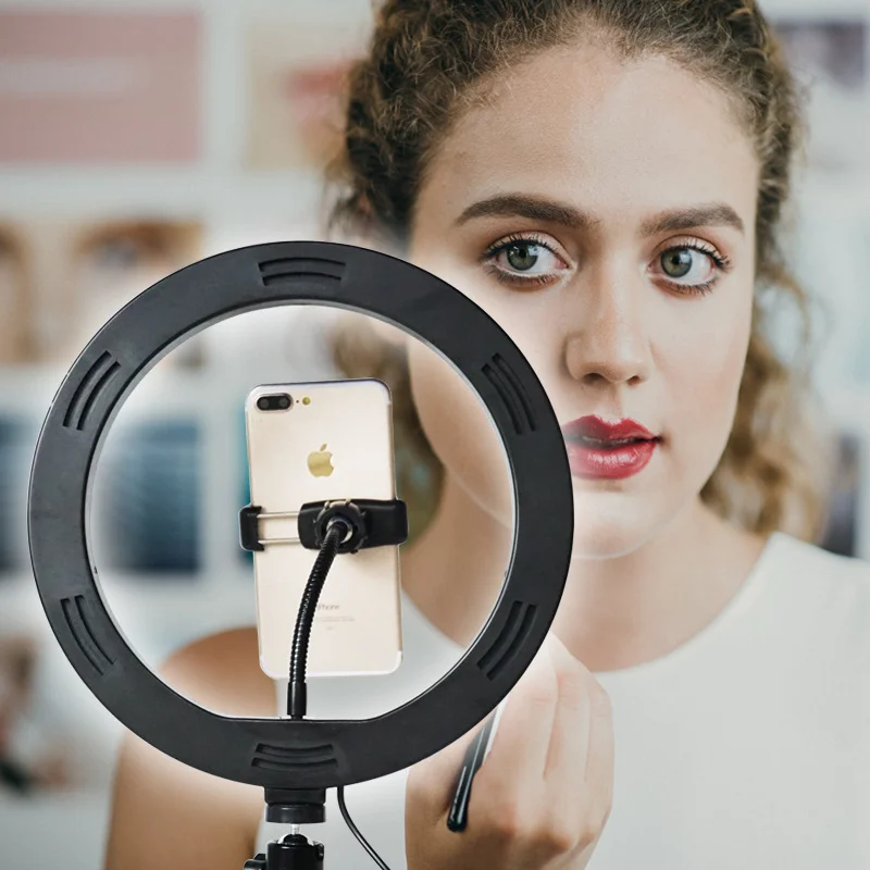 Hot Selling Free Sample Portable 10inch 26cm Table  Ring Light  High Focus LED Light