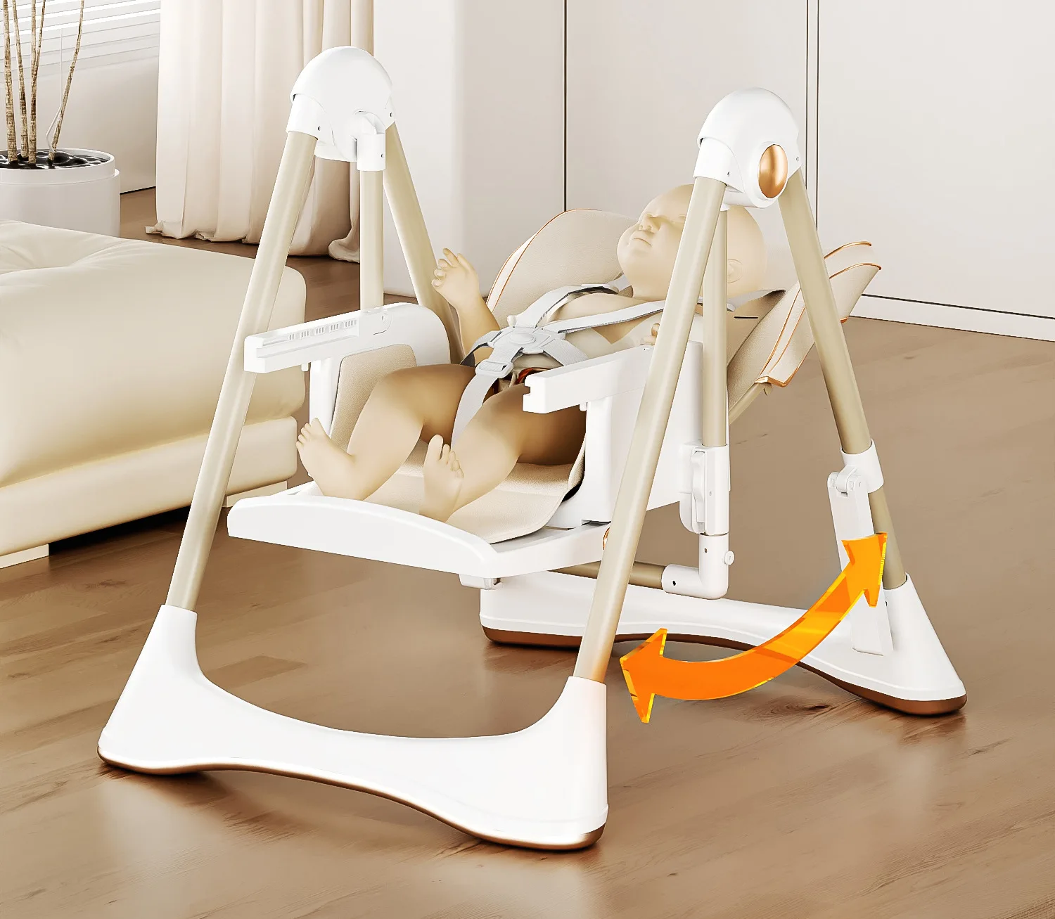 China Wholesale Convertible 3 in 1 Kids Chair Baby Feeding High Chair With Swing Function