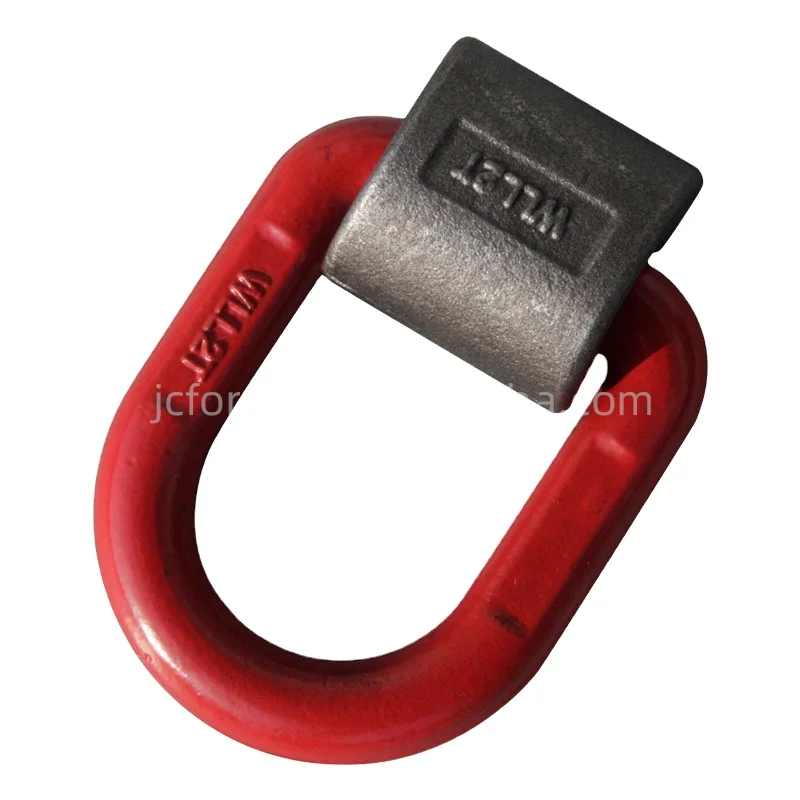 50T Forged Steel Weld On Container Lashing D Ring with Clip