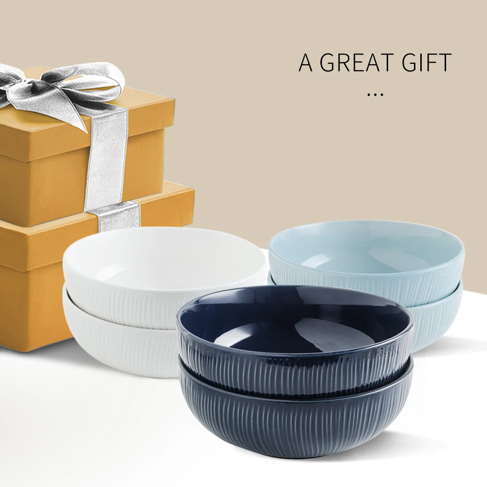 High Quality Ceramic Serving Bowls Ramen Bowl Salad Mixing Bowl In Microwave For Cooking