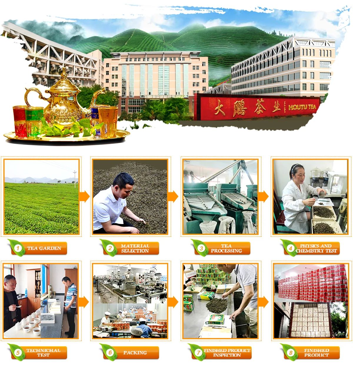 Green tea gunpowder 3505 Low pesticide EU standard