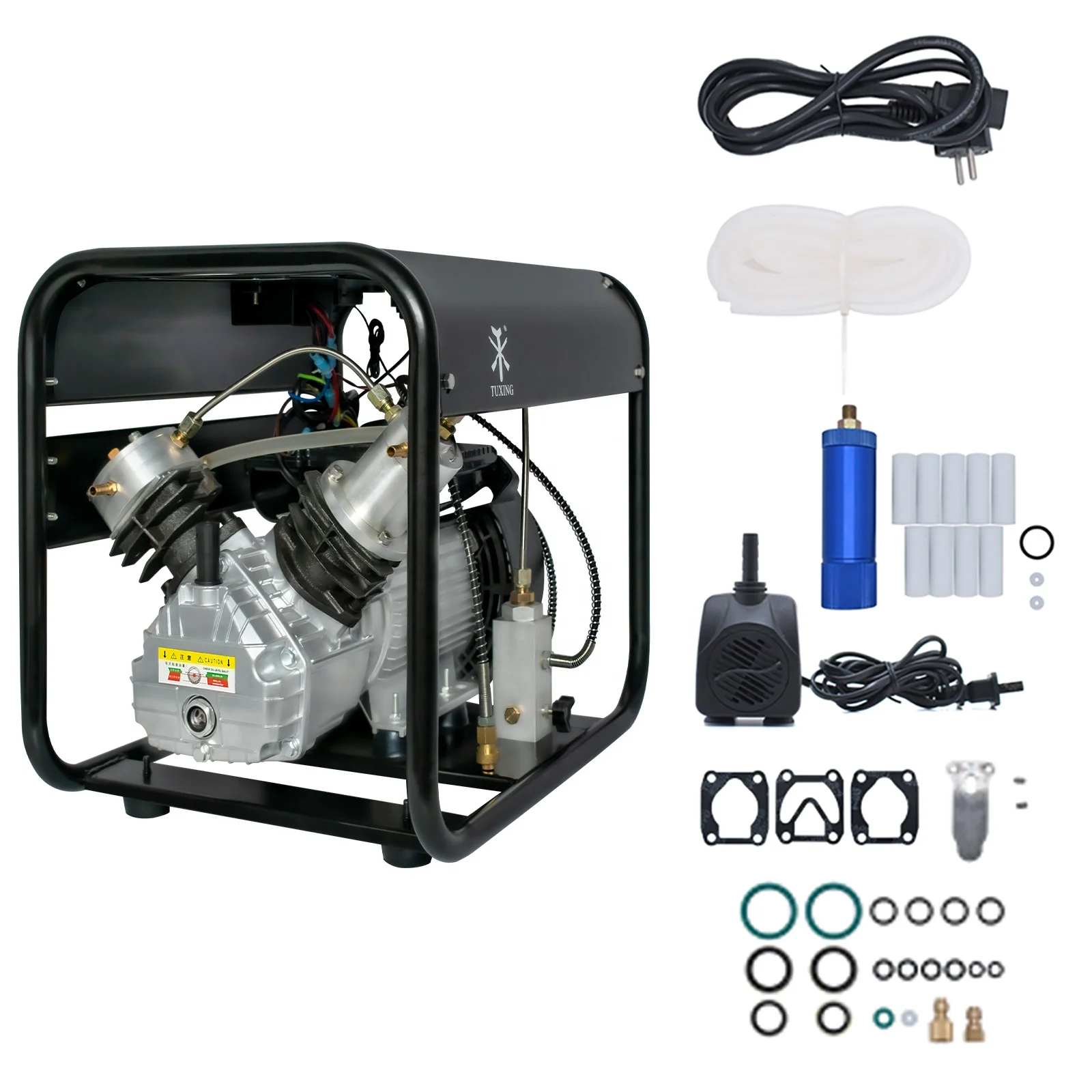 TUXING Auto Stop 4500psi 300bar 30mpa High Pressure Electric Air Compressor Pump for Scuba