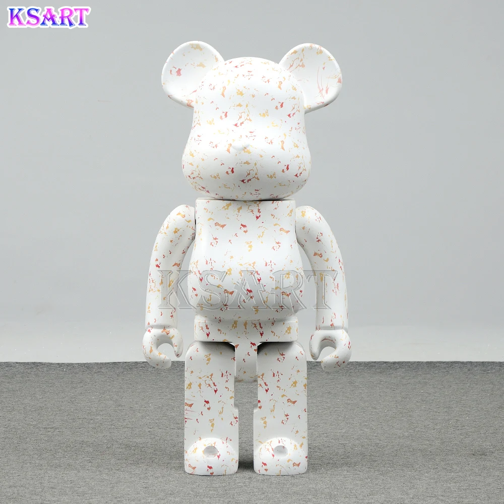 Hot-selling resin cartoon building blocks Bear statue visual goods decorative mold collection gift custom fiberglass sculpture