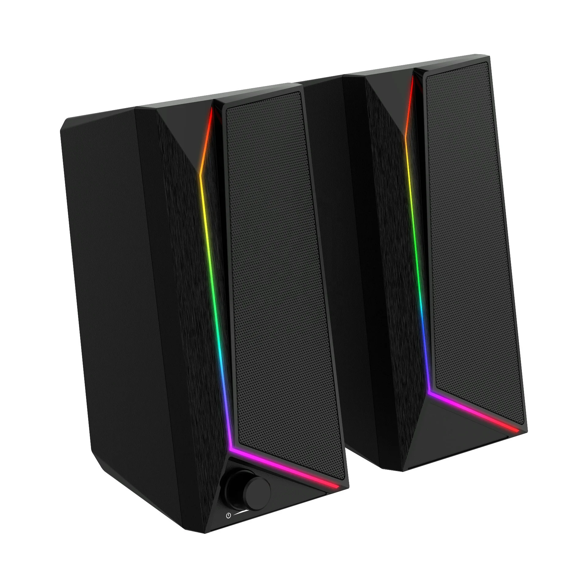 2021 Factory Latest Design Subwoofer Speaker Amplified Speaker Game Speaker with RGB Lights for Computer Laptop