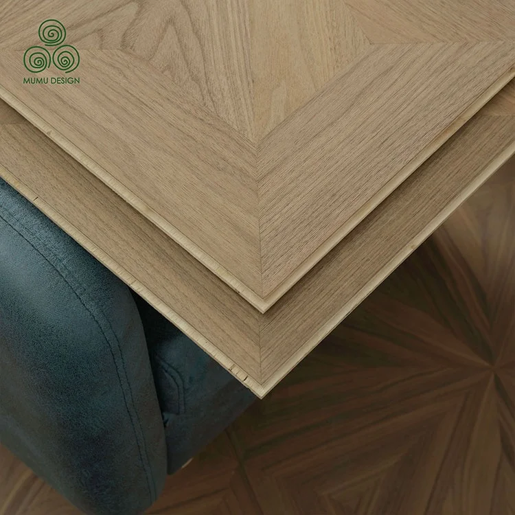 MUMU Artistic Dark Interior Solid Wood Timber Hardwood Engineered Wood Parquet Flooring with Decorative