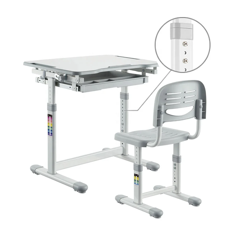 Wholesale OEM ODM Super Cheap Kids Reading Height Adjustable Girls Boys Ergonomic Learn Study Desk Children Table and Chair Set