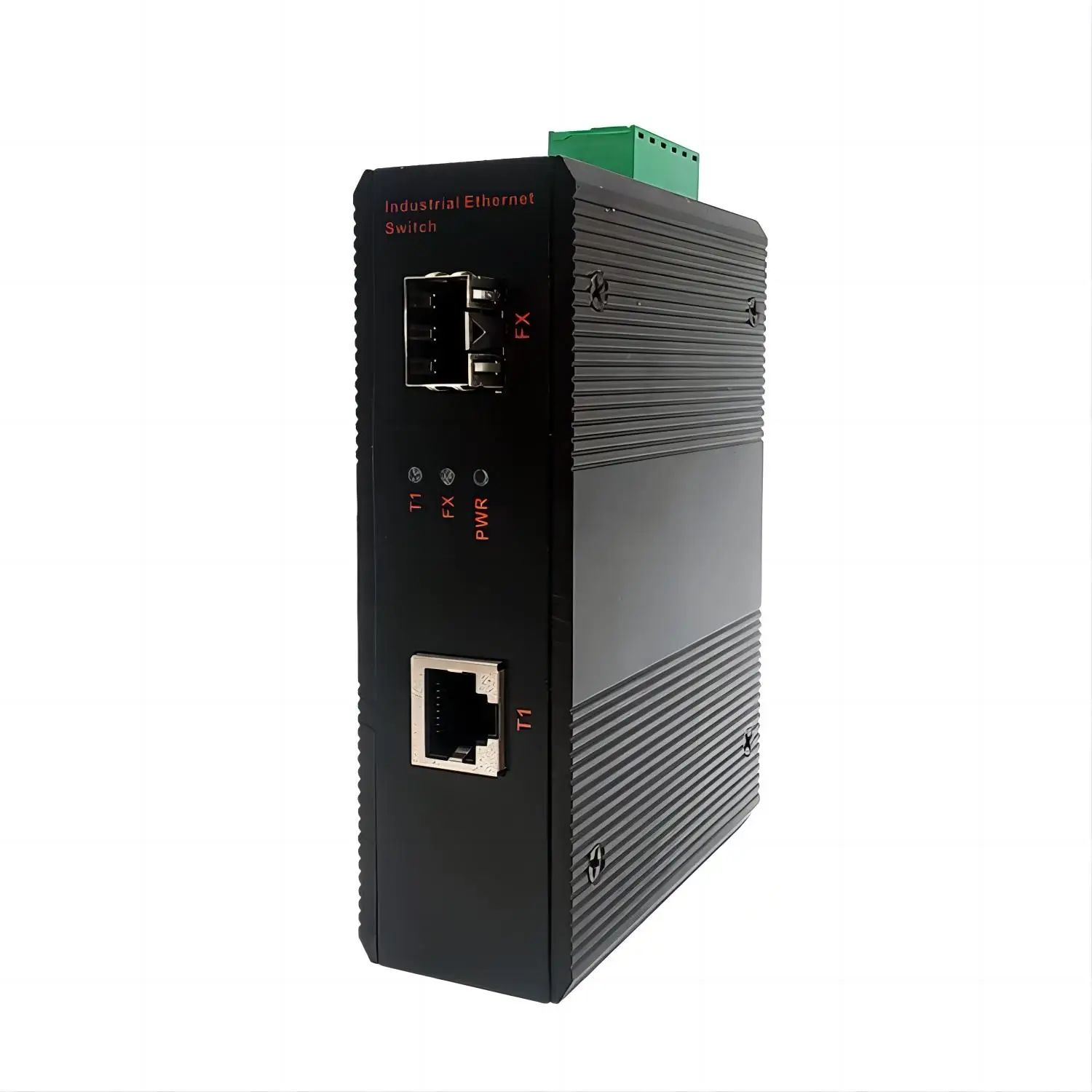 Industrial Fiber Optic Switches Ethernet 100Mbps/Gigabit SFP Fiber Optic Media Converter DIN-Rail DC24V 1 Optical 1 Electrical