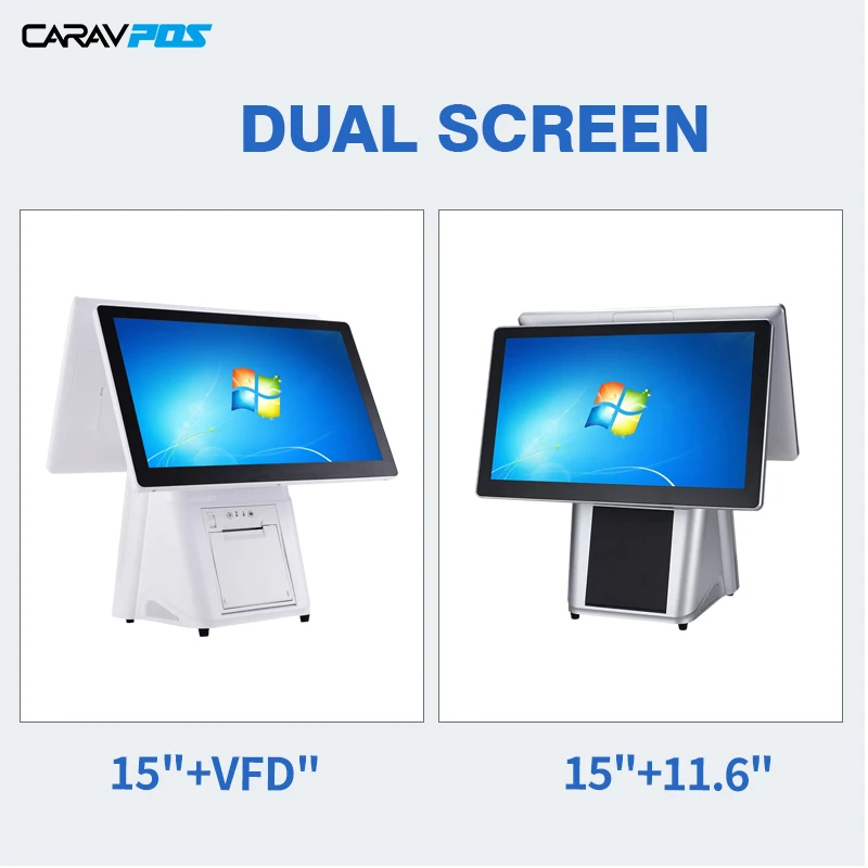 New Arrivals 15.6 Inch Windows POS Systems All In One PC Pos System With Printer Supermarket