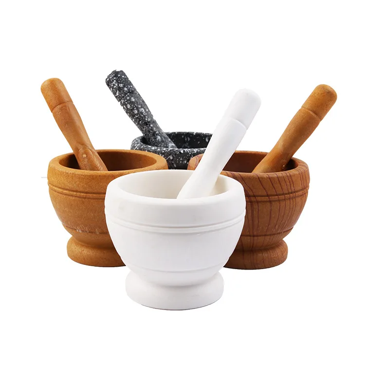 Manual Garlic Grinder Spices Herbs Mortar Pestle Set Great kitchen & tabletop Spice Cooking Tools Supplies mortar and pestle set