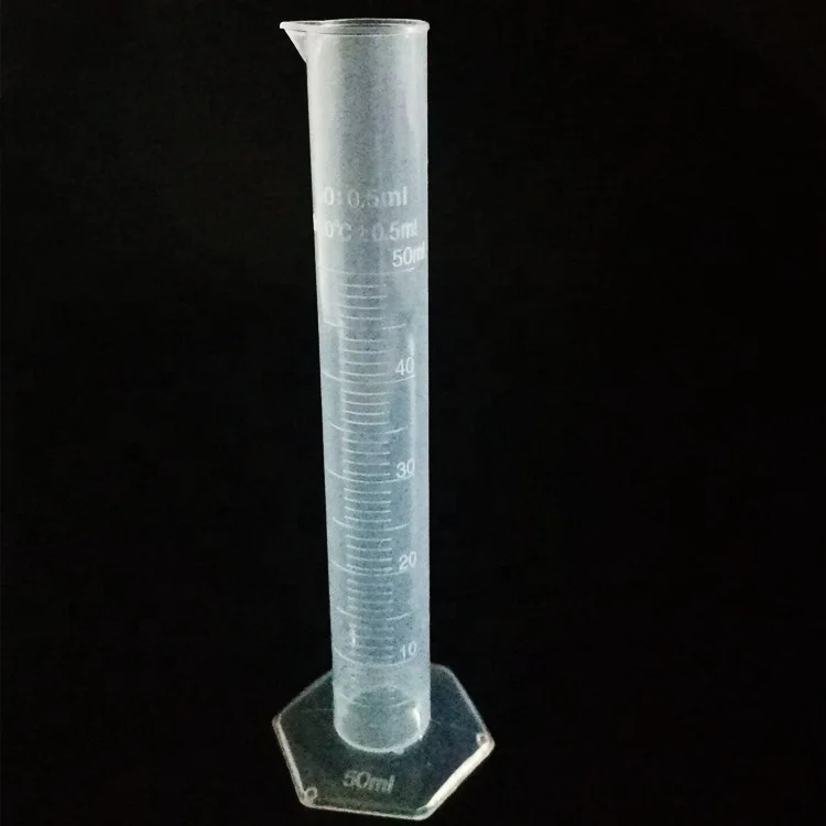 Cheap price PP plastic measuring cylinder 5ml 50ml with stand plastic