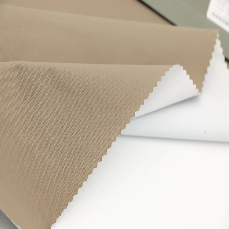 100% nylon  dobby  taslon   with pu milky coated  fabric for outdoor  function  garment  material