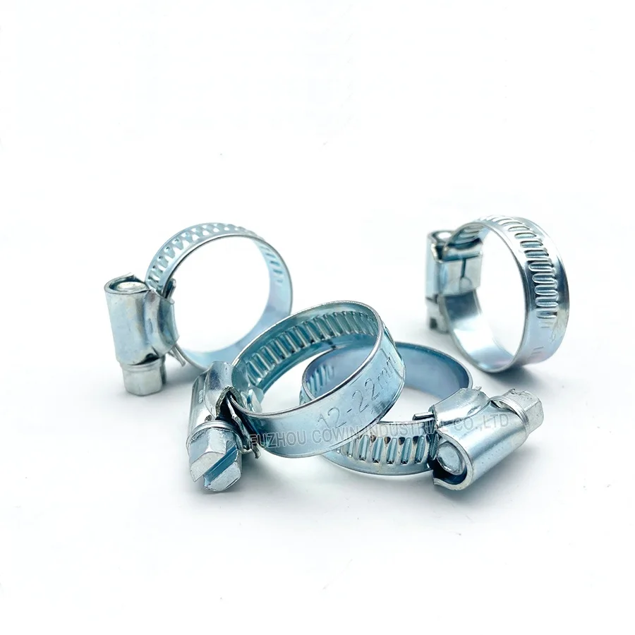 12-22 мм оцинкованная сталь в британском стиле зажим для шланга с червячным приводом