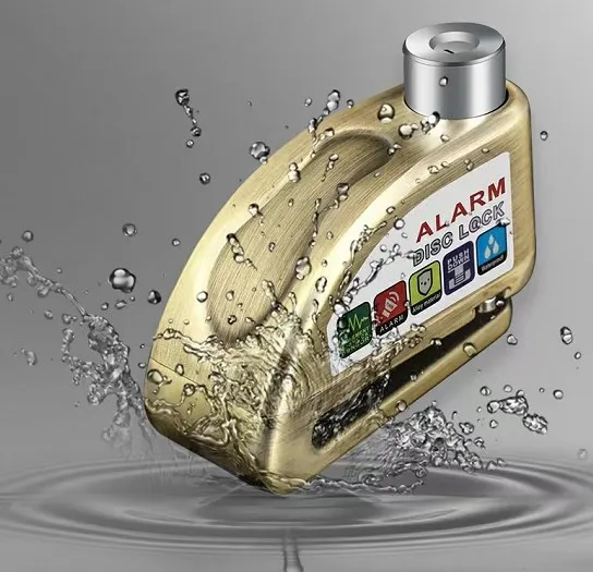 Оптовая продажа водонепроницаемый мотоцикл Противоугонный замок тормозной диск сигнализация умный велосипедный