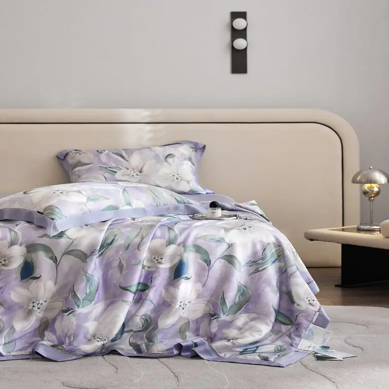 Sndon Summer Lightweight Breathable Cool 100% Tencel Summer Comforter Customizable Bedding Sets