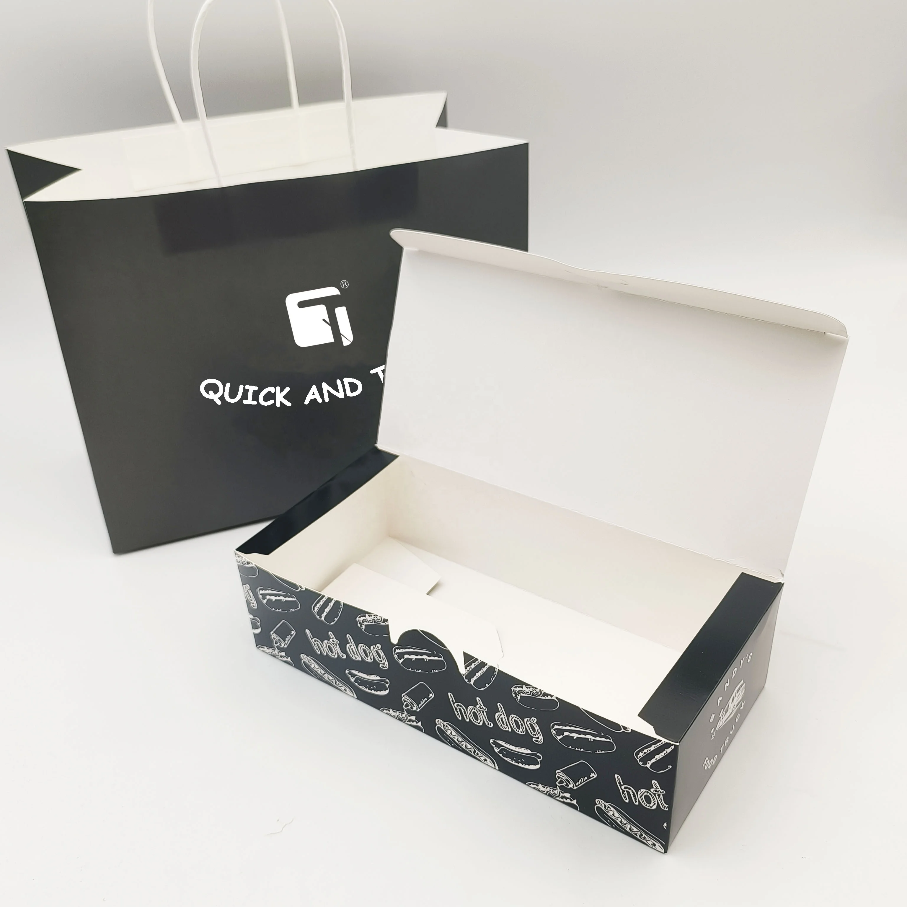 Упаковочная коробка для картофеля фри с логотипом на заказ