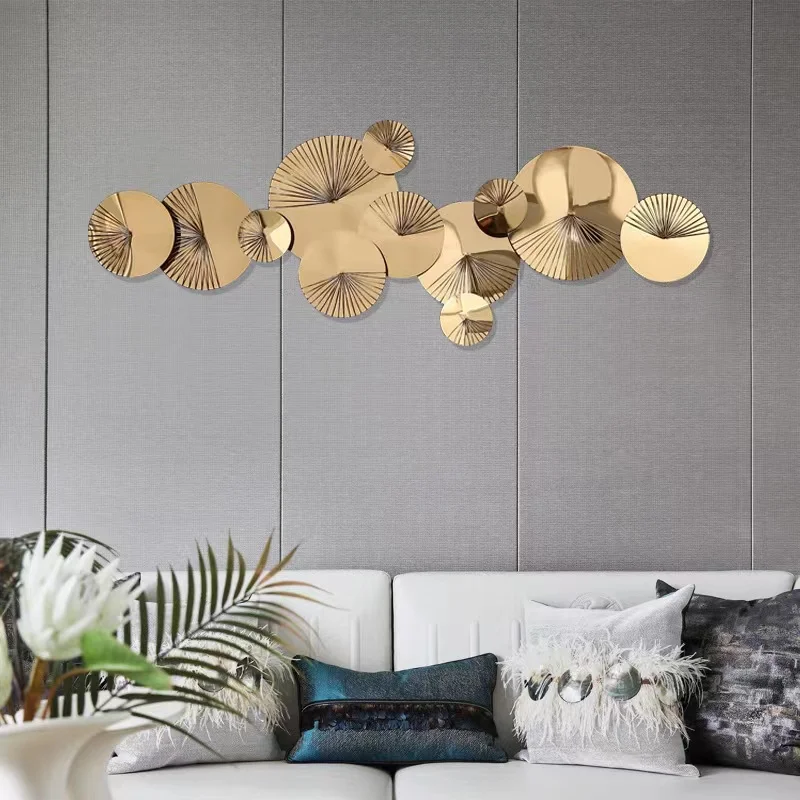 luxury gold bedroom living room lobby household decoration metal hanging wall decor art metal crafts home wares accessories
