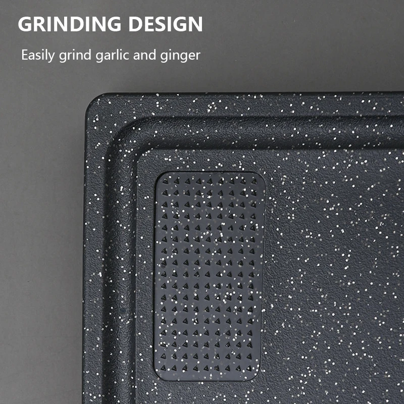 Multifunctional Kitchen Chopping Block Double-sided Plastic And Ceramic Cutting Board With Knife Sharpener And Garlic Grinder
