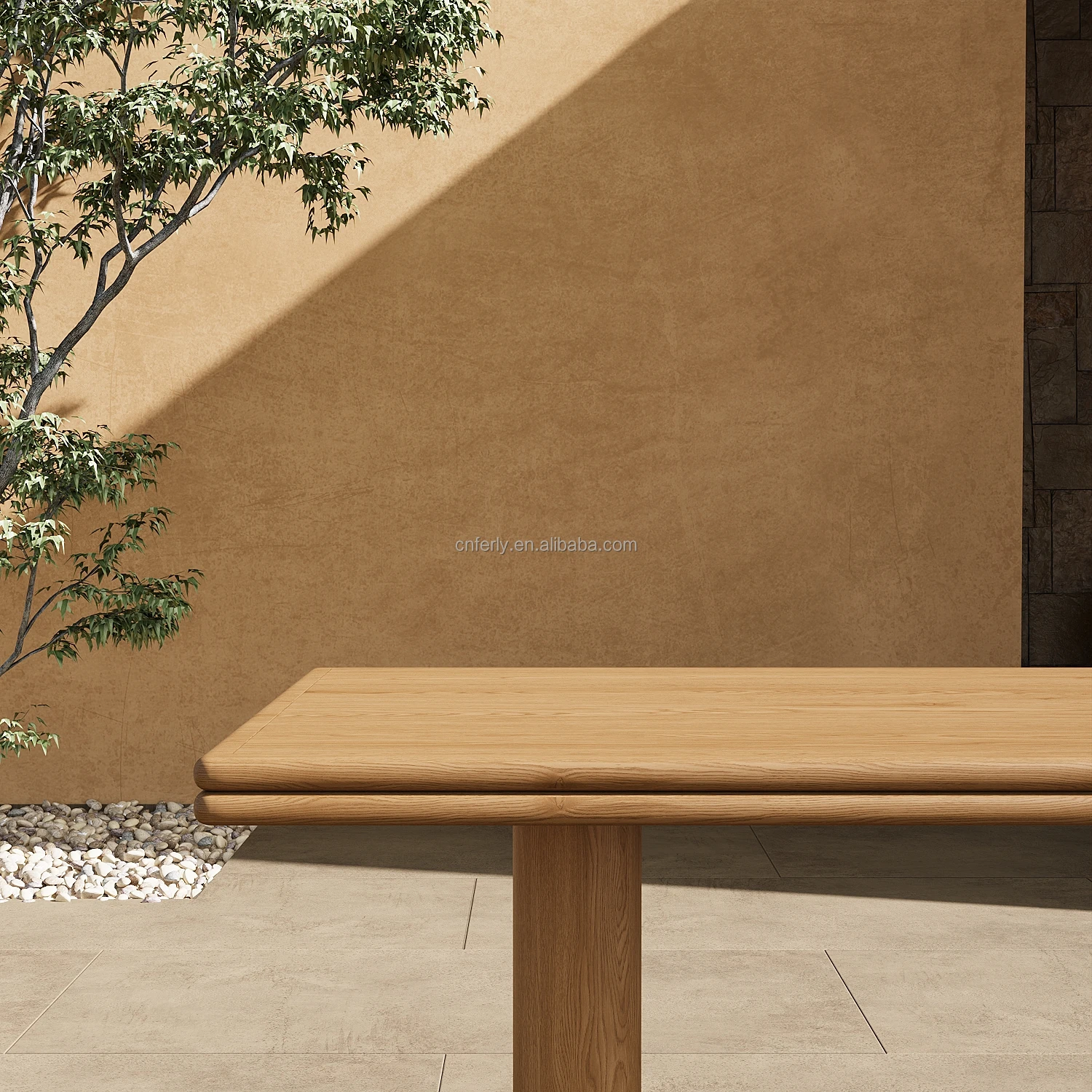 FERLY Luxury Modern Outdoor Furniture Teak Garden Furniture Teak Dining Table And Chair Set For Outdoor