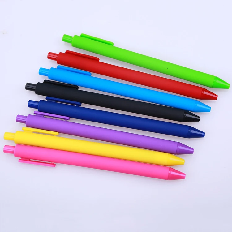 Custom Promotional Cheap Logo Ballpoint Pens Printing Ball Pen with Logo Novelties Plastic OEM Novedades Black Pen Colored