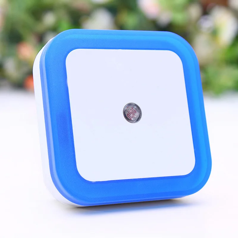 Smart Light Control Night Light Led Square Corridor Bedroom Staircase Socket Wall Lamp Creative Gift