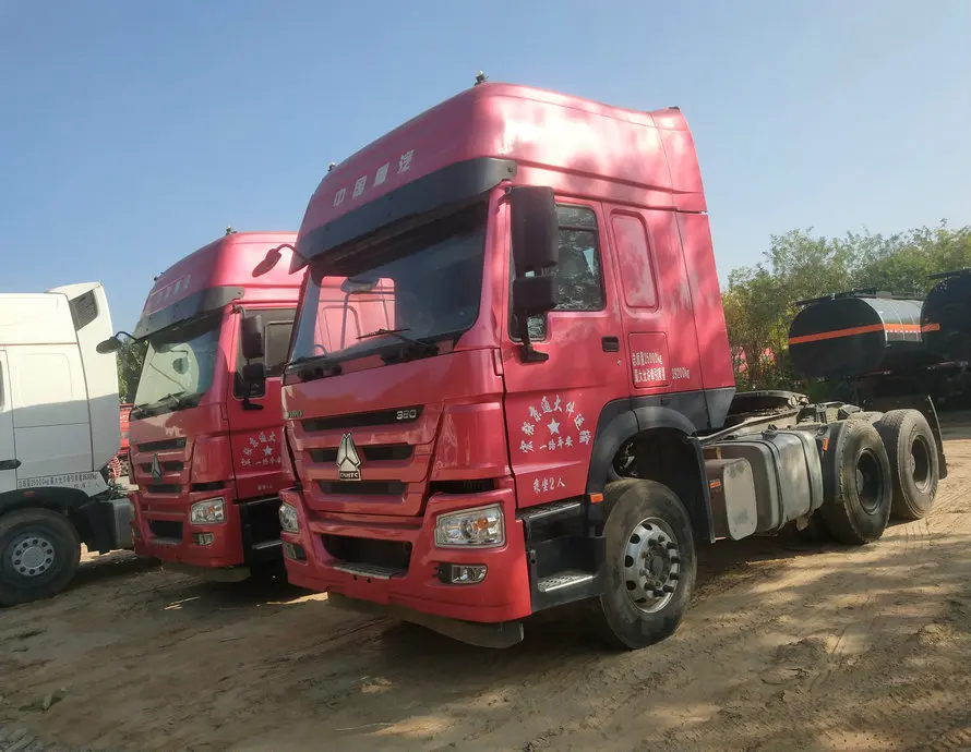 380HP 6x4 trailer truck Original China 40 ton used  tract head tractor trucks  for sale